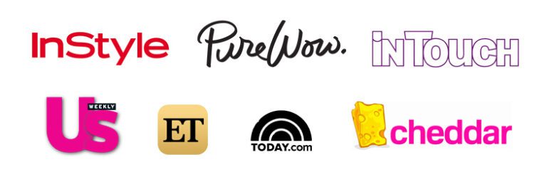 Logos Instyle, PureWow, Intouch, US Weekly, Entertainment Weekly Online, Today.com and Cheddar logo